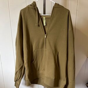 Men’s Econscious Organic Cotton Olive Green Full-Zip Hoodie NWOT Size XL YKK